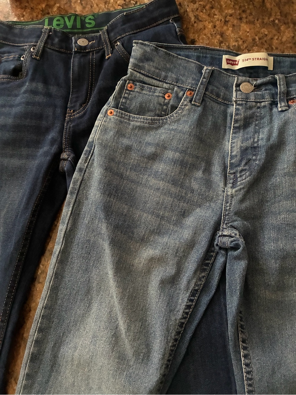 Levi's Women's Straight Jeans in Light and Dark Blue Duo
